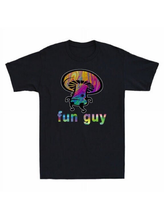 Fun Guy Color Mushroom Dance Funny Vintage Graphic Men's Short Sleeve T-Shirt