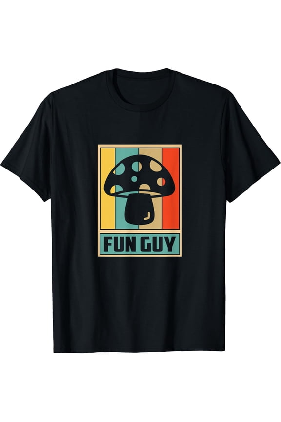 Fun Guy Mushroom Design- Vintage Retro Mushroom T-Shirt Size S-5XL