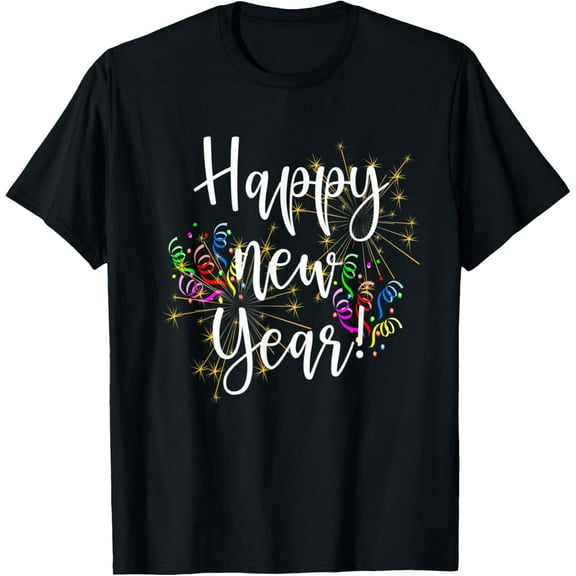 Fun Happy New Year Day Eve Party Fireworks Confetti Costume T-Shirt
