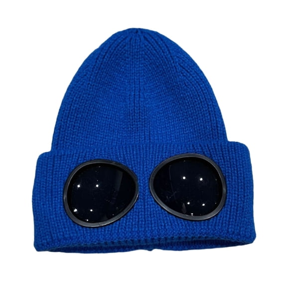 Fun Hat Knit Hat with Decorative Goggles Hat Pullover Unisex Hat Caps 2000s for Outdoor Activity