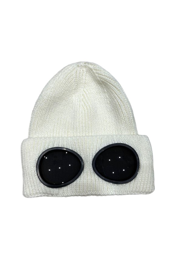 Fun Hat Knit Hat with Decorative Goggles Hat Pullover Unisex Hat Caps 2000s for Outdoor Activity