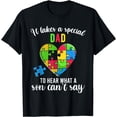 thumbnail image 1 of Fun Heart Puzzle Shirts, Dad Autism Awareness Family Support T-Shirt, 1 of 4