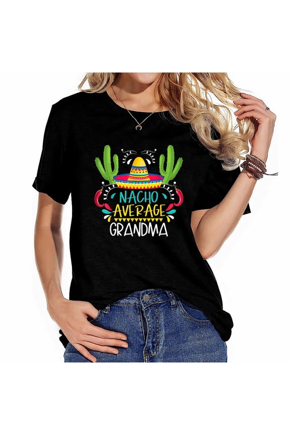 Fun Hilarious Grandmother Joke Humor, Funny Grandm Trendy Womens T-Shirts with Cool Graphics