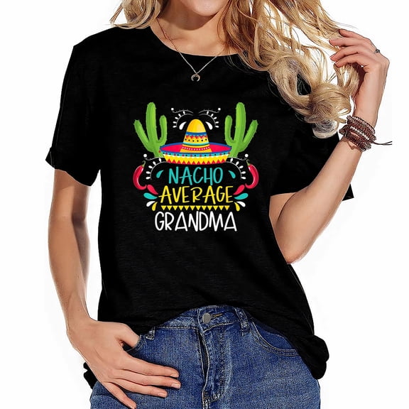 Fun Hilarious Grandmother Joke Humor, Funny Grandm Trendy Womens T-Shirts with Cool Graphics