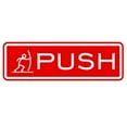 Push Sign Fun Fun Horizontal Push Pull Door Sign (Red) - Small - Walmart.com