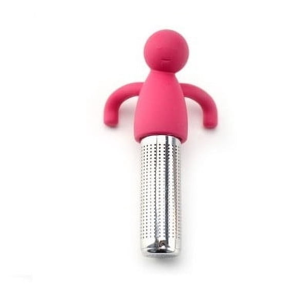 Fun Human-Shaped Tea Infuser, 304 Stainless Steel Large Mesh Strainer with Hanging Hooks, Whimsical Brewing Companion for Loose Leaf Tea, Cute Tea Tool Gift for Tea Lovers