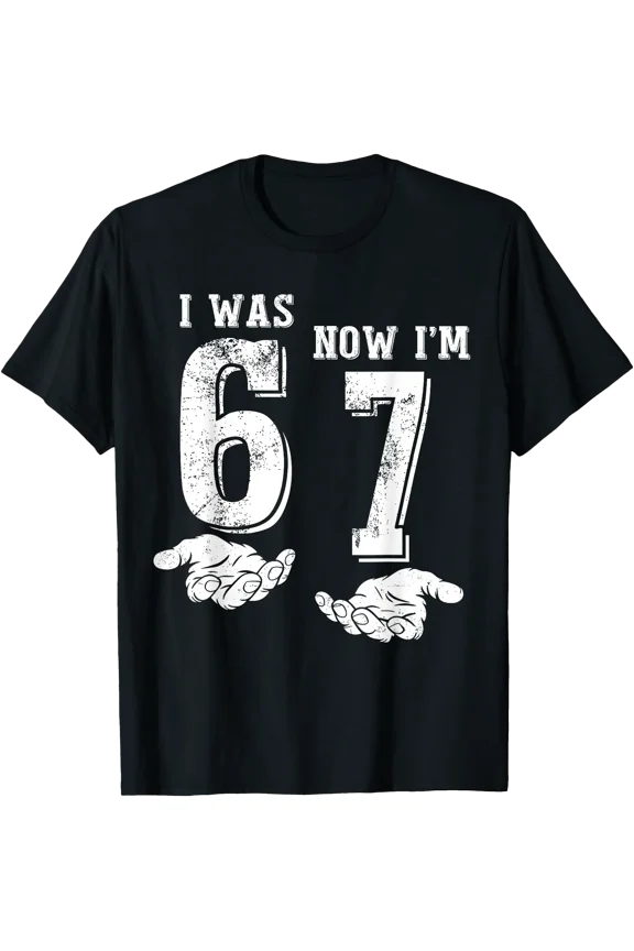 Fun I Was 6 Now I’m 7 Meme with Hands T-Shirt for a Memorable Birthday Celebration