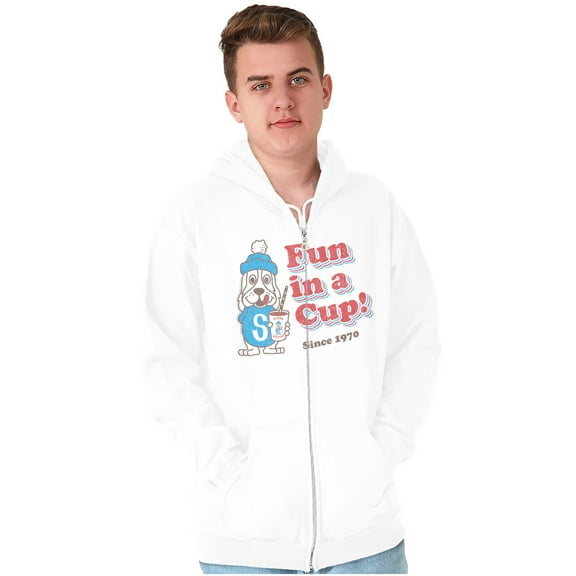 Fun In A Cup Slush Puppie Logo Unisex Plus Size Zip Hoodie Brisco Brands 5X
