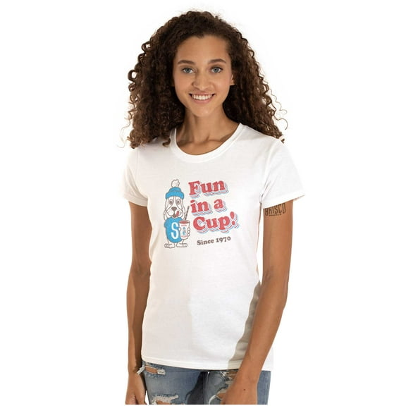 Fun In A Cup Slush Puppie Logo Women's T Shirt Ladies Tee Brisco Brands M