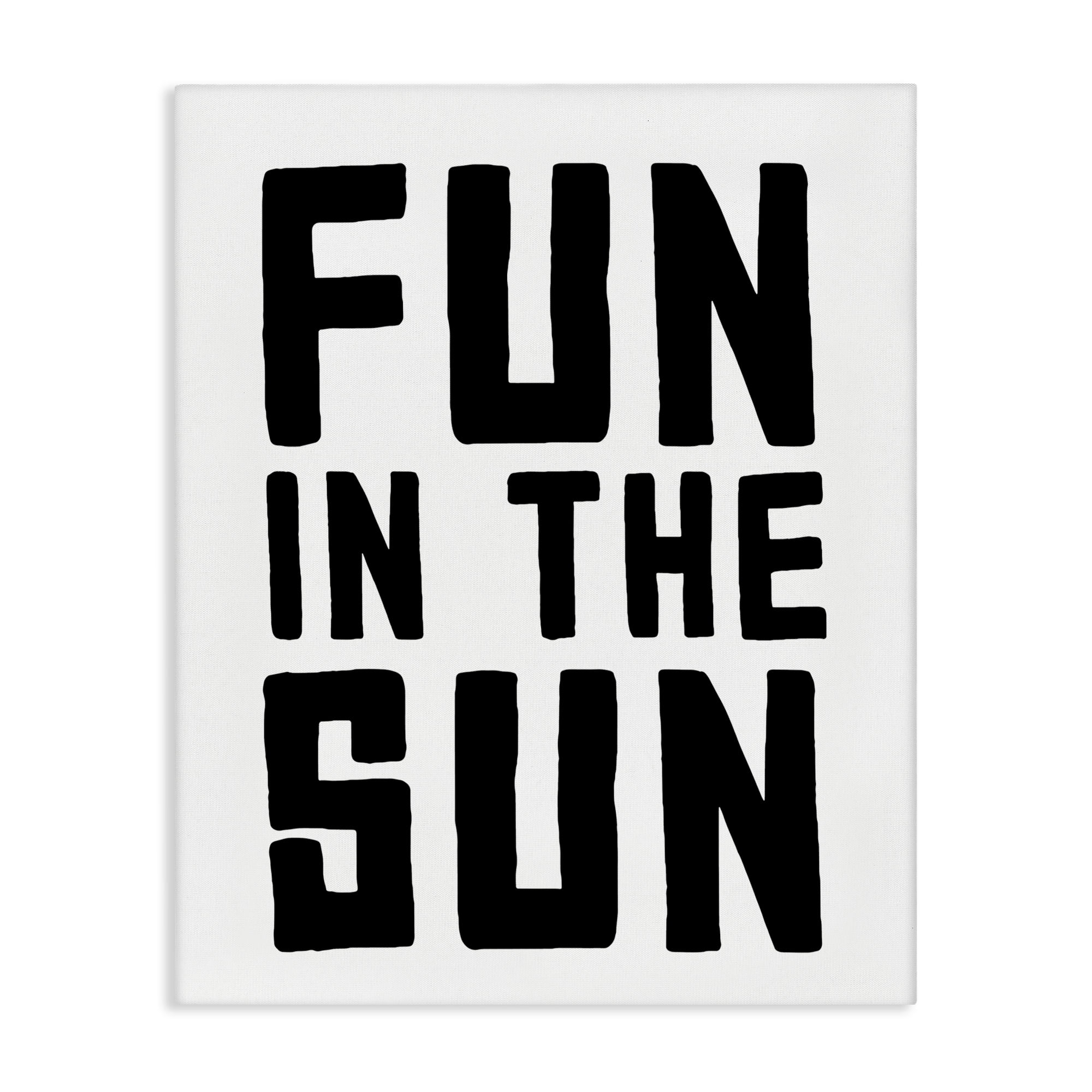 Fun In Sun Simple Sentiment Canvas Wall Art, design by Lettered and Lined
