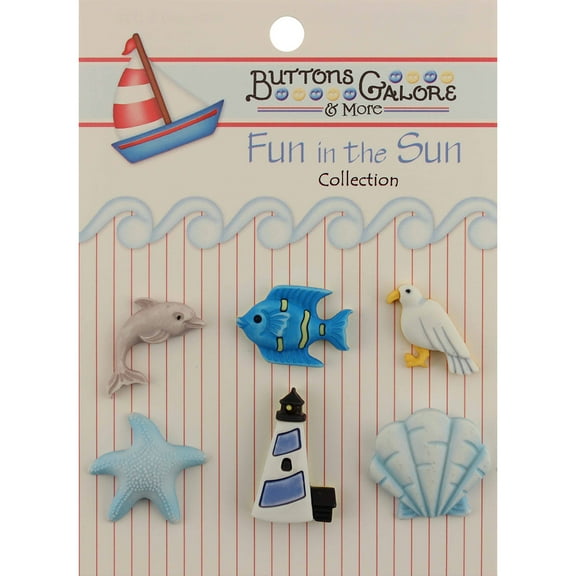 Fun In The Sun Buttons-By The Sea