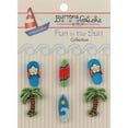 thumbnail image 1 of Fun In The Sun Buttons-Paradise Found, Pk 6, Buttons Galore, 1 of 2