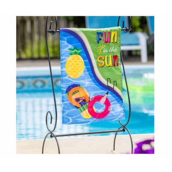 Fun In The Sun Pool Day Flag 12x18 POLE NOT INCLUDED Garden Flag