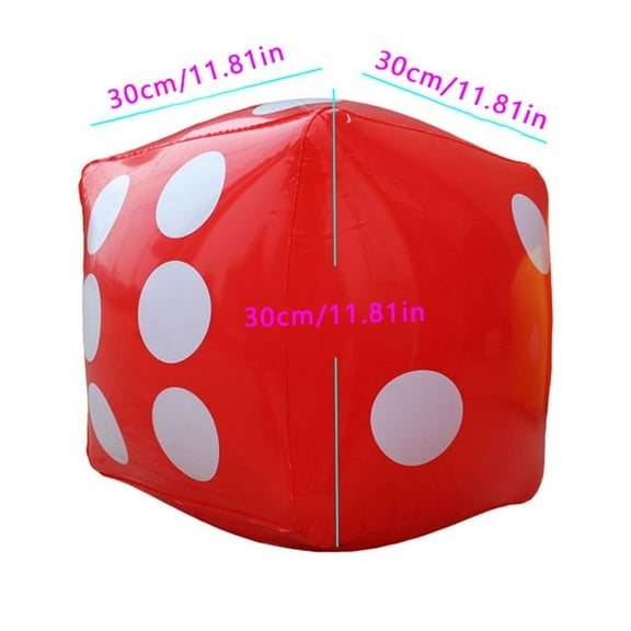 Fun Inflatable Dice Set 12 Inchi Muiltcolor For Floor Games And Pool Party