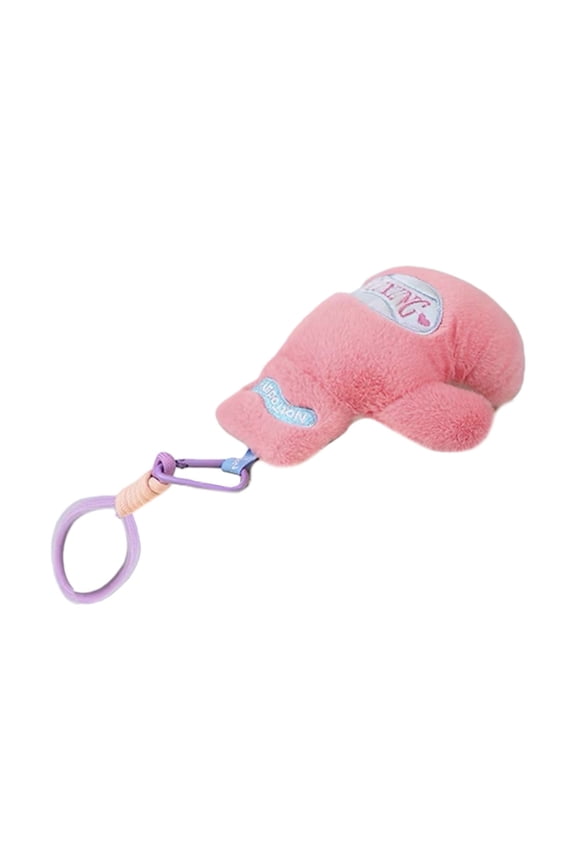 Fun Interactive Boxing Glove Charm Toy Keychain Plush Texture for Social Gatherings Conversation Starter with Friend