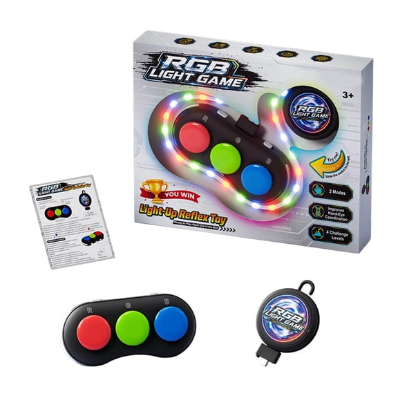 Fun Interactive RGB LED Light Game Beat Challenge Timing Skill