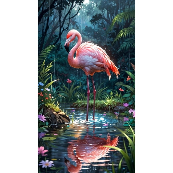 Fun Jigsaw Puzzle 1000 Pieces for Adults Flamingo Jigsaw Puzzle in Paradise Flamingo Tropical Beach Holiday Decorations DIY Casual Game Toys for Family Friends Educational Toys