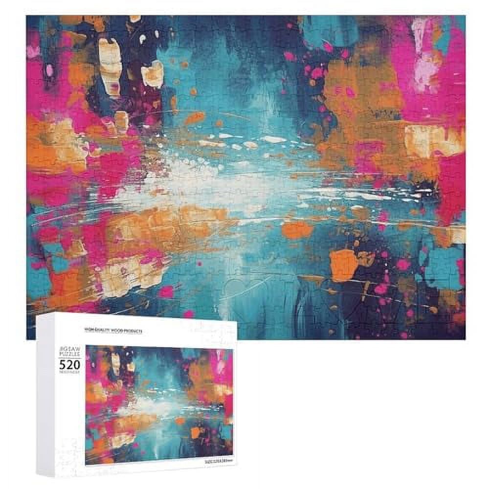 Fun Jigsaw Puzzle for Adults 500 Pieces Abstract Oil Painting Wall Art ...