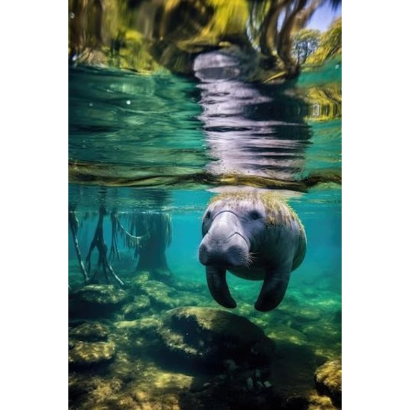 Fun Jigsaw Puzzles for Adults 1000 Pieces Manatee Moments Puzzle - Every Piece is Unique, Softclick Technology Means Fit Together Perfectly