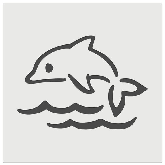 Fun Jumping Dolphin Ocean Waves DIY Cookie Wall Craft Stencil - 3.5 Inch
