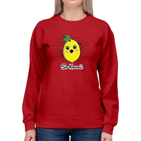Fun Kawaii Lemon Graphic Women's Sweatshirt