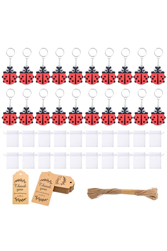 Fun Ladybugs Design Keychains For Party Goodie Bags Home Car Decorations