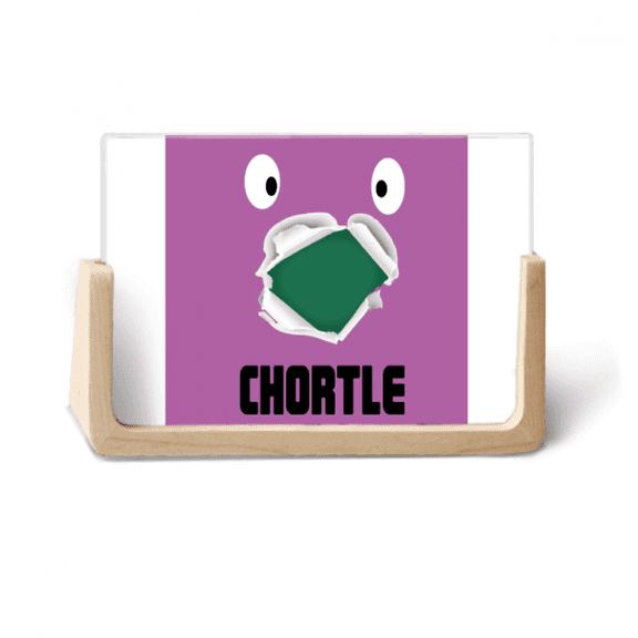 Fun Laugh Mouth Purple Emotion Chortle Photo Wooden Photo Frame Tabletop Display