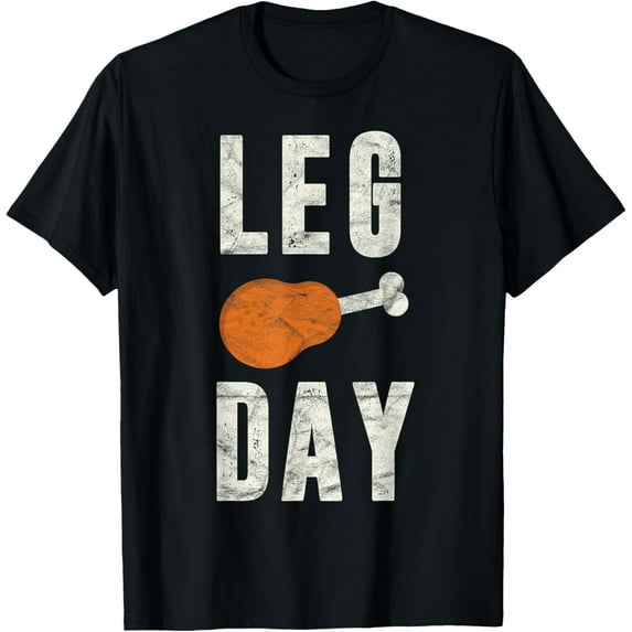 Fun Leg Day Thanksgiving Gifts Pilgrim Costume Turkey Day Mens T-Shirt