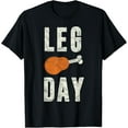 thumbnail image 1 of Fun Leg Day Thanksgiving Gifts Pilgrim Costume Turkey Day T-Shirt, 1 of 3