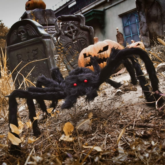 Fun Little Toys 3 Pcs Halloween Spider,Spider Webs Halloween Decorations Outdoor
