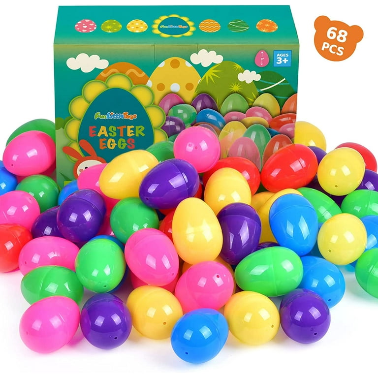Fun Little Toys 68 Pcs Plastic Easter Eggs 6 Assorted Colors 3