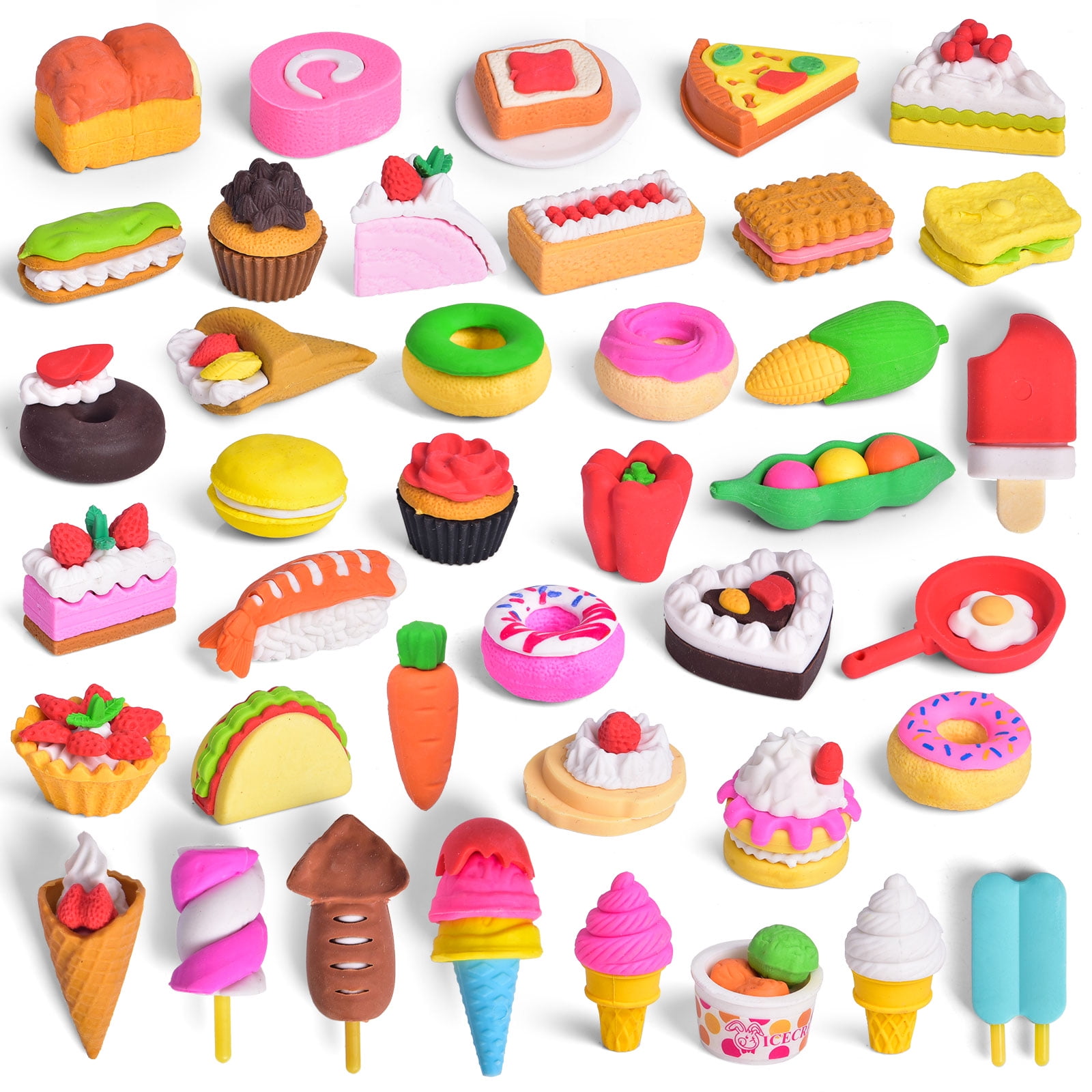 Office Depot Brand Fun Erasers Assorted Desserts Pack Of 25