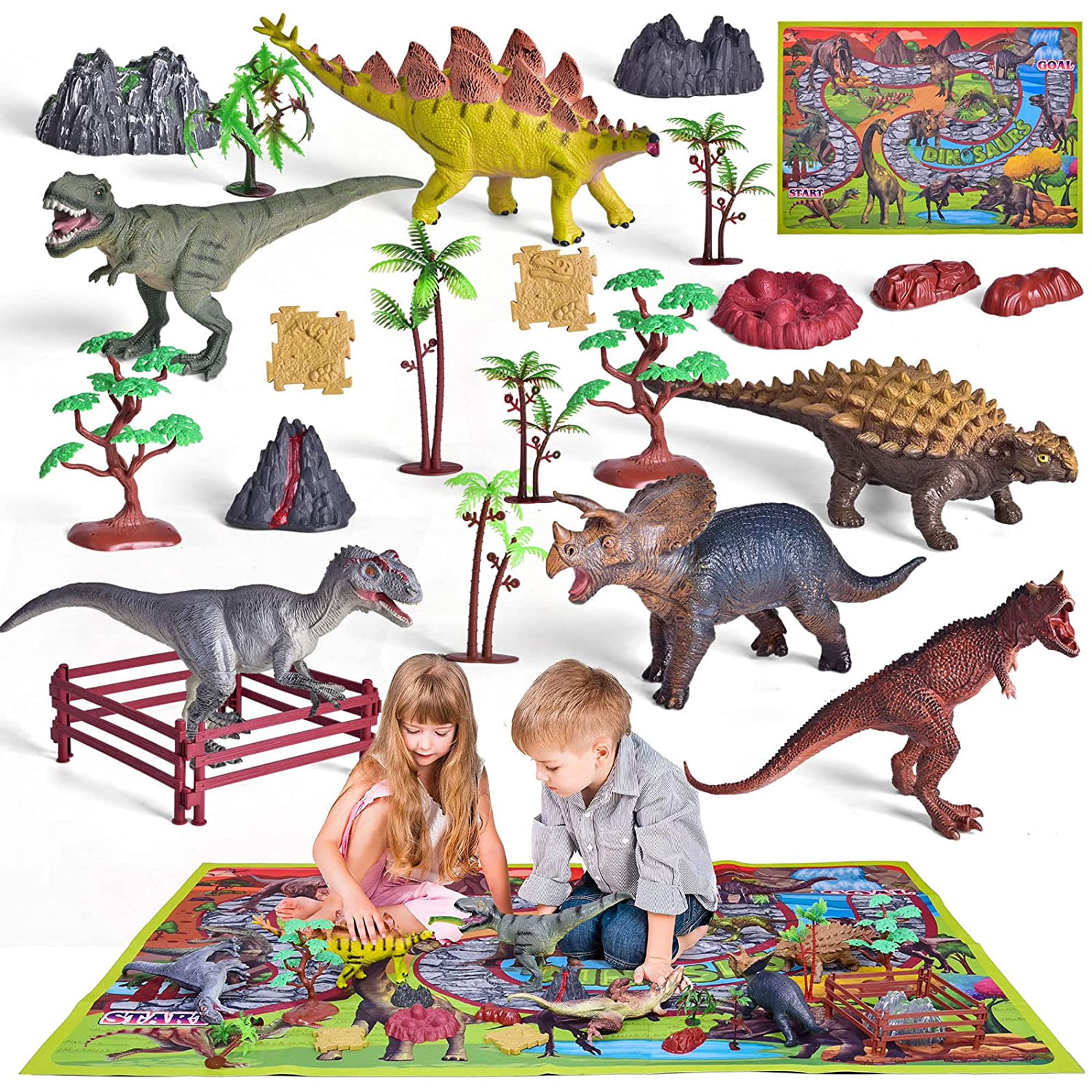 Em promoção! Dinossauro De Brinquedo Figura W/ Atividade Jogar Mat &  árvores Realista Dinossauro De Brinquedo, Jogo Do Bebê Tapete De Crianças  Presentes Para Meninos Meninas Rapazes Raparigas