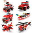 thumbnail image 1 of Fun Little Toys FunBrix 12 Pcs Firefighting Building Bricks,Fire Rescue Vehicles Mini Building Blocks,Car Building Kit,3D Assembly Cars,Party Favors,Birthday Christmas Gifts for Boys and Girls, 1 of 6