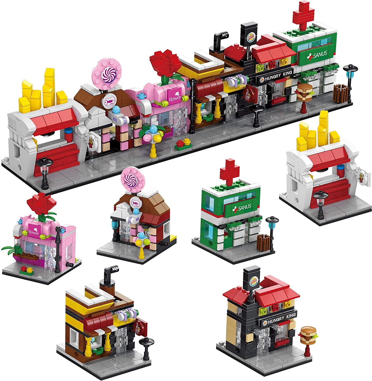  Brick Loot - Pixel Monster - 266 Piece Building Block Set Kit  Model for Kids and Adults - Fits Mini Nano Sized Blocks : Toys & Games