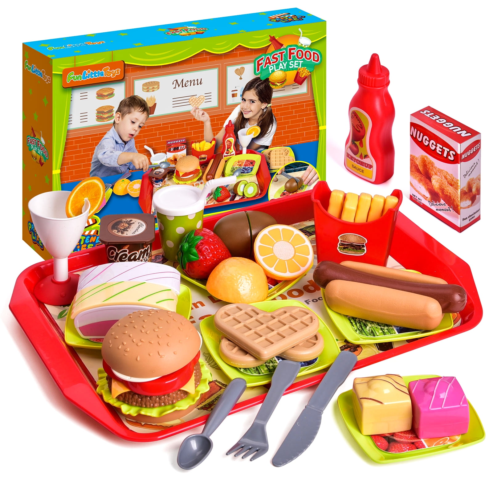  Just Like Home Play Fun Kitchen Set : Toys & Games