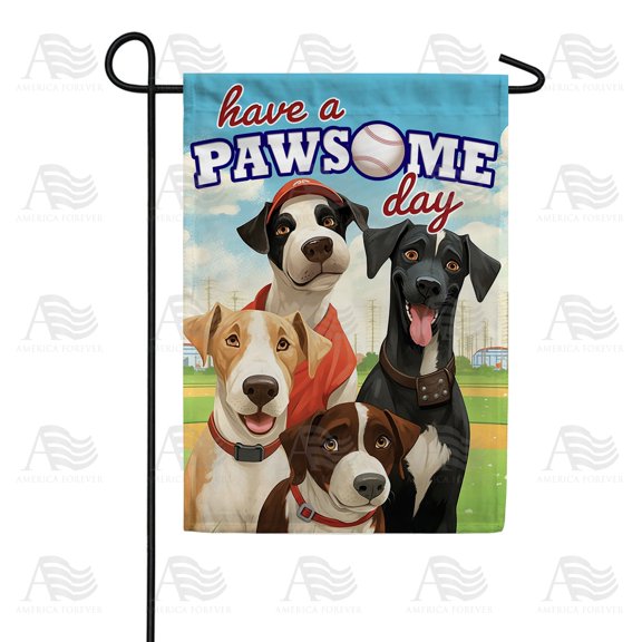 Fun Loving Pups Playful Energetic Canine Companions Pet Outdoor Decoration, 12x18 POLE NOT INCLUDED