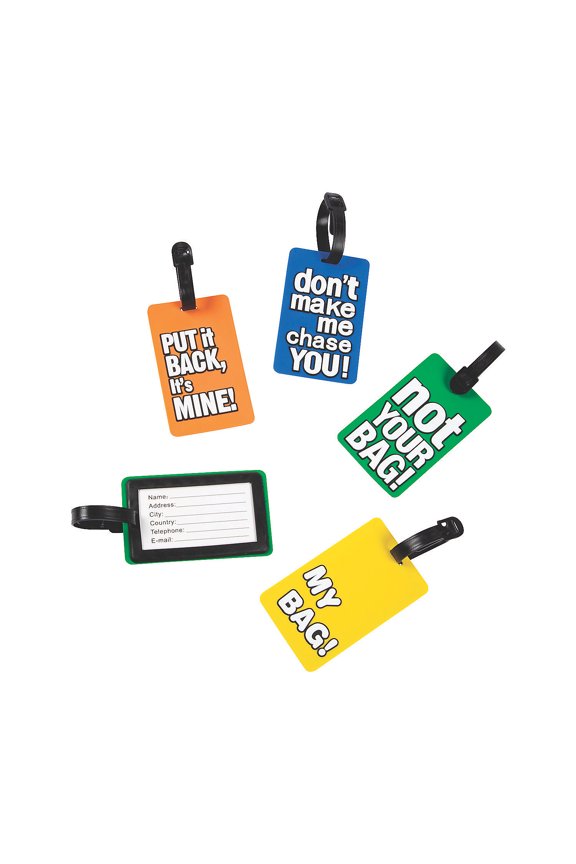Fun Luggage Tags - Stationery - 12 Pieces