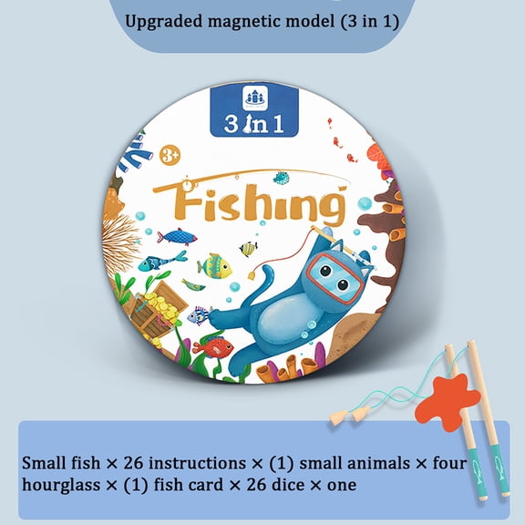 Fun Magnetic Sticker Game Box Transportation Wooden Fishing Puzzle Music Cartoon Magnetic Puzzle Early Education Educational Toys