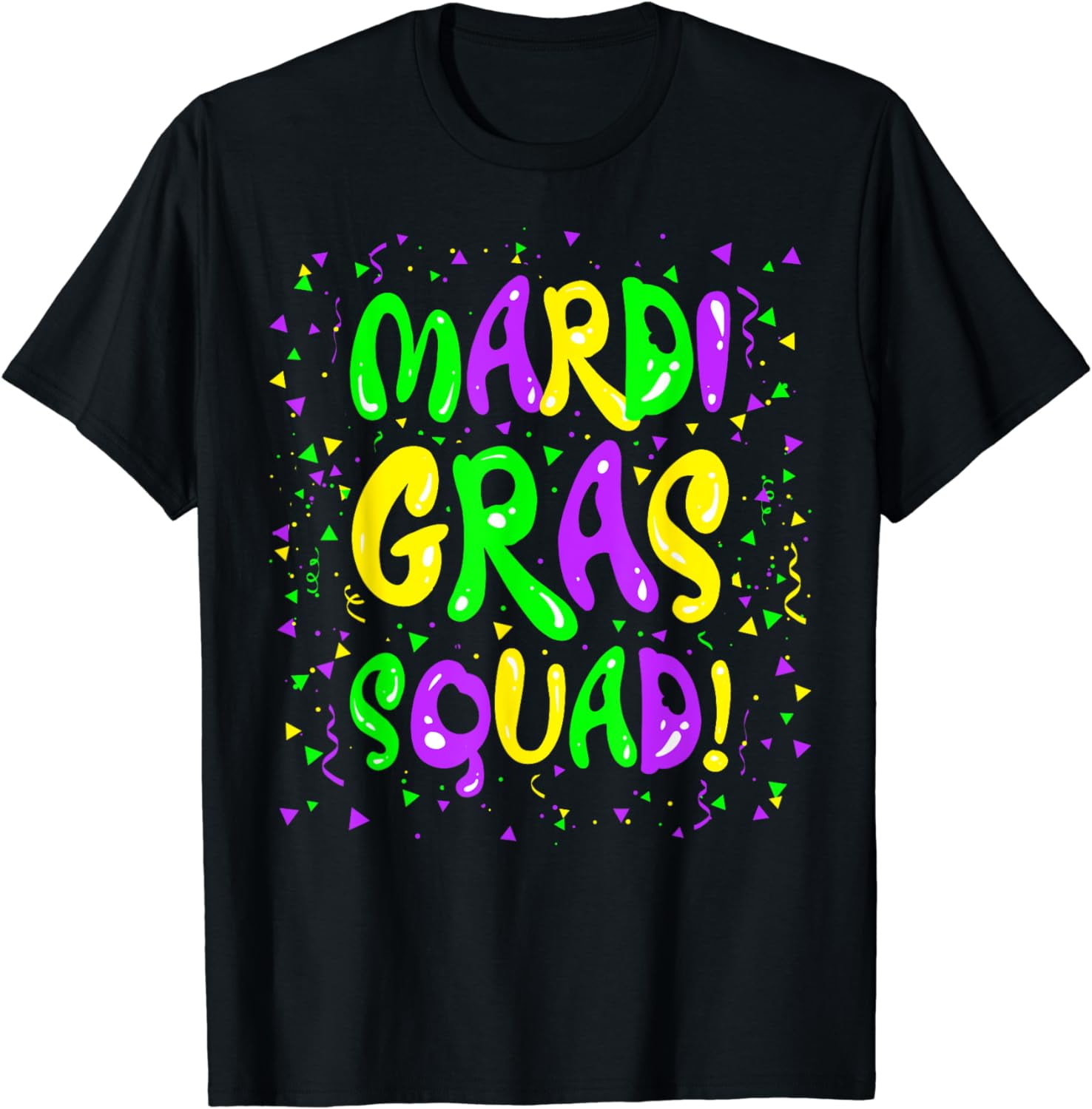 Fun Mardi Gras Squad, Mom Dad & Kids Family T-Shirt T-Shirt - Walmart.com