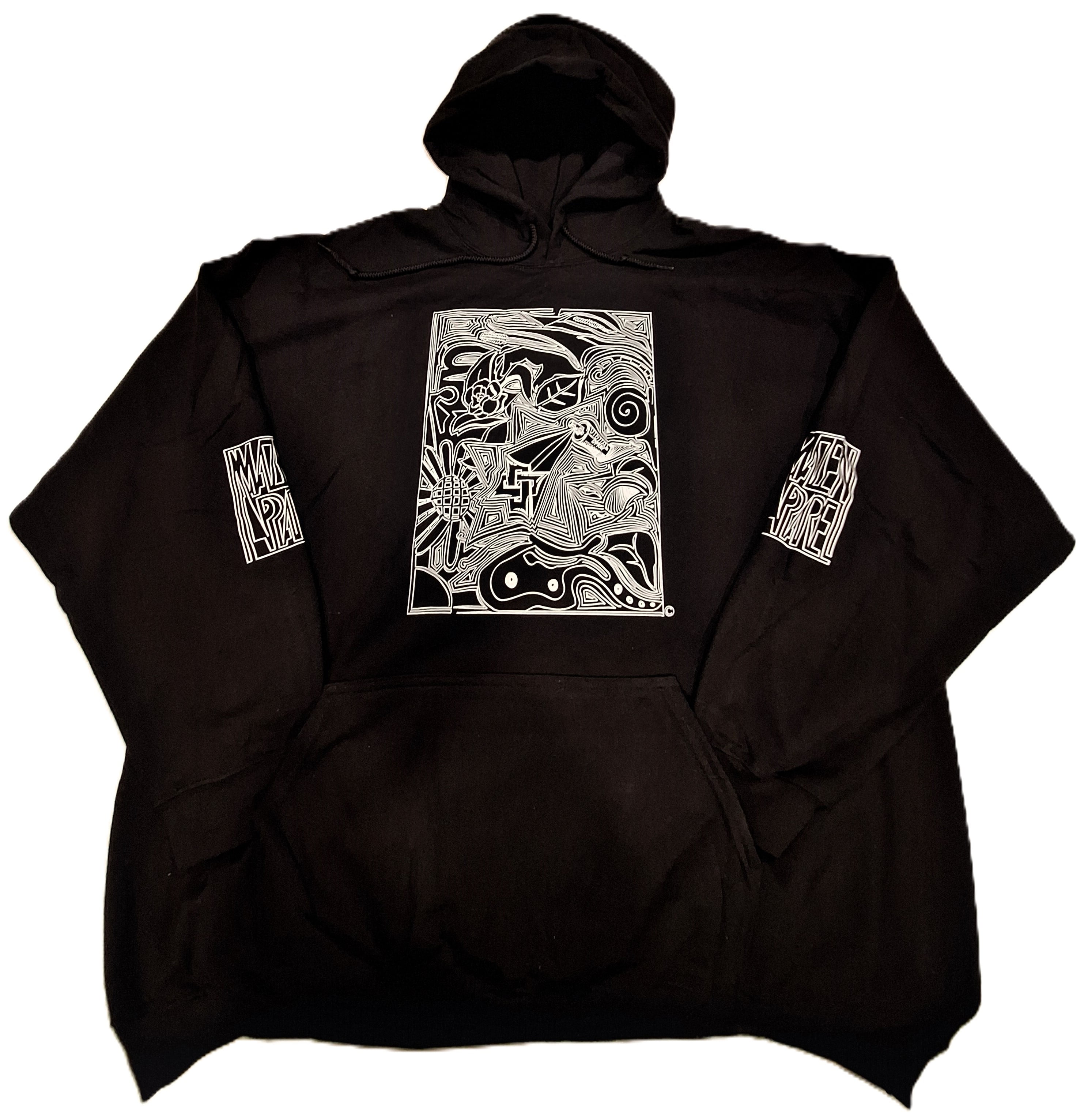 AMAZEN APPAREL Fun Maze Black Hoodie Large