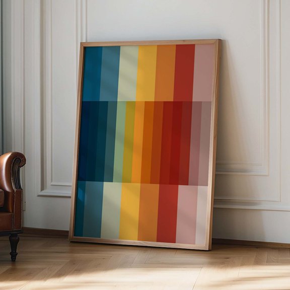 Fun Modern Color Block Poster , Poster Print Only