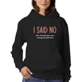 thumbnail image 1 of Fun Mom Says No Hoodie Women -GoatDeals Designs, Female Large, 1 of 4