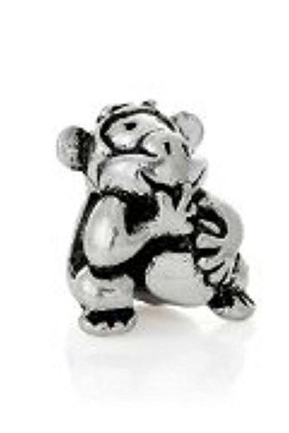 Fun Monkey Charm Bead for European Snake Chain Charm Bracelet