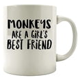thumbnail image 1 of Fun Monkey Design 11 oz Coffee Mug - Primate-Themed Gift White Ceramic, 1 of 4
