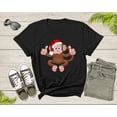 thumbnail image 1 of Fun Monkey Wearing Xmas Hat Cute Animal Cartoon Character T-Shirt Monkey Lover Gift T Shirt for Men Women Kids Boys Girls Graphic Tshirt, 1 of 8