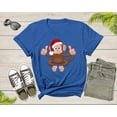 thumbnail image 1 of Fun Monkey Wearing Xmas Hat Cute Animal Cartoon Character T-Shirt Monkey Lover Gift T Shirt for Men Women Kids Boys Girls Graphic Tshirt, 1 of 8