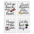 thumbnail image 1 of Stupell Industries Fun Music Lyric Puns 4 Piece Canvas Wall Art Set, design by Susan Ball, 1 of 7
