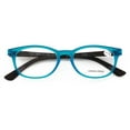 thumbnail image 1 of Fun Neon Color Spherical Frame Readers Reading Glasses - Matte Translucent Anti Blue Blocker Blue Black +3.50, 1 of 4