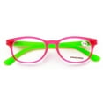 thumbnail image 1 of Fun Neon Color Spherical Frame Readers Reading Glasses - Matte Translucent Anti Blue Blocker Pink Green +0, 1 of 4